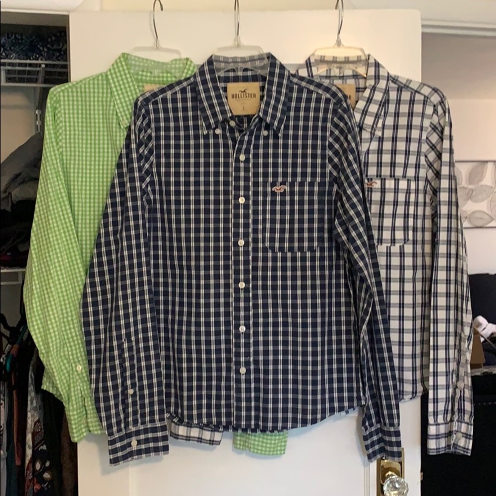 Hollister Button Down Dress Shirts - Bundle of 3
